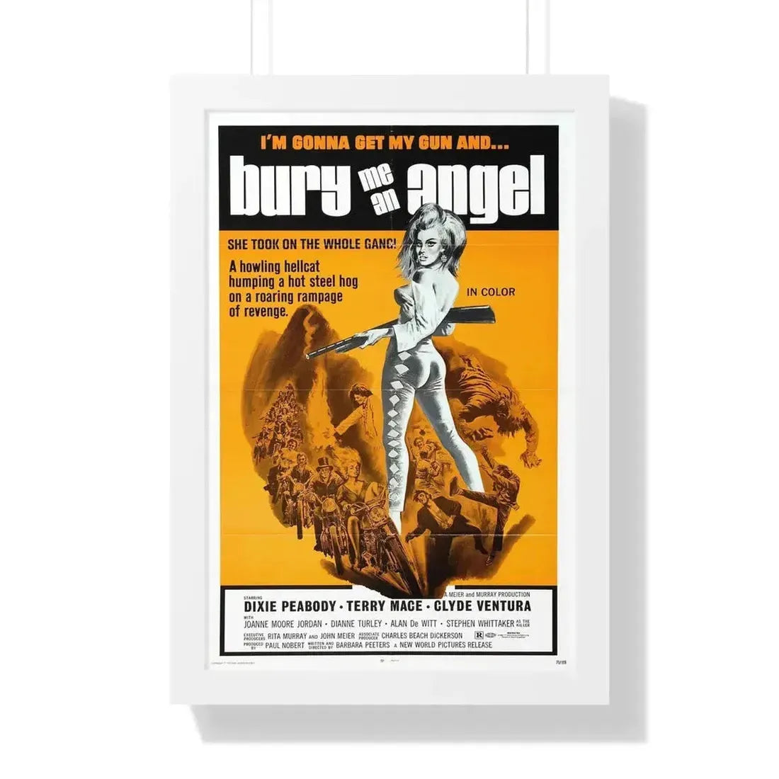 BURY ME AN ANGEL 1972 - Framed Movie Poster - The Sticker Space