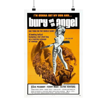 BURY ME AN ANGEL 1972 - Paper Movie Poster 12″ x 18″ Matte - The Sticker Space