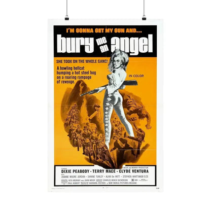 BURY ME AN ANGEL 1972 - Paper Movie Poster 20″ x 30″ Matte - The Sticker Space