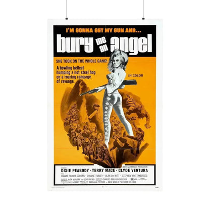 BURY ME AN ANGEL 1972 - Paper Movie Poster 36" x 54" Matte - The Sticker Space