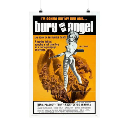BURY ME AN ANGEL 1972 - Paper Movie Poster - The Sticker Space