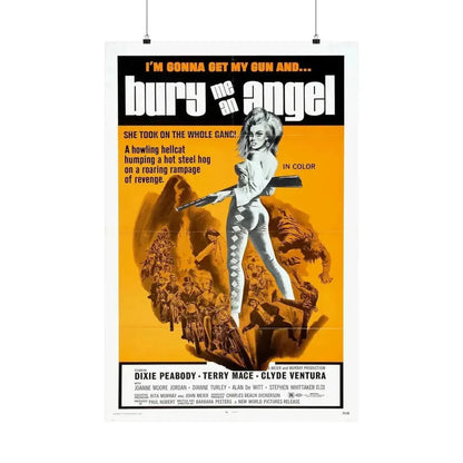 BURY ME AN ANGEL 1972 - Paper Movie Poster - The Sticker Space