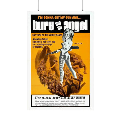 BURY ME AN ANGEL 1972 - Paper Movie Poster - The Sticker Space