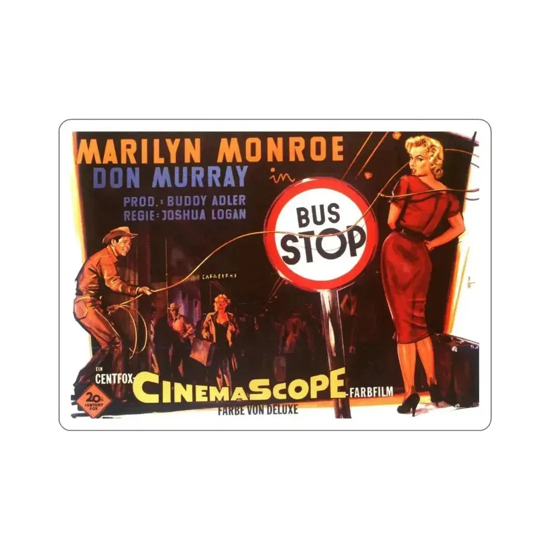 Bus Stop 1956 Movie Poster STICKER Vinyl Die-Cut Decal 5 Inch - The Sticker Space