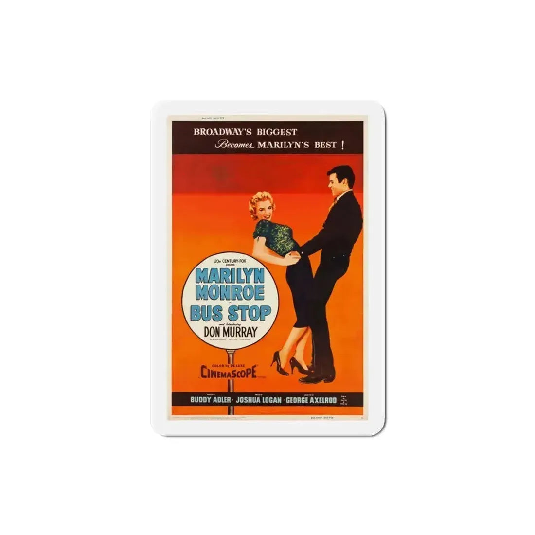Bus Stop 1956 v2 Movie Poster Refrigerator Magnet 3 Inch - The Sticker Space