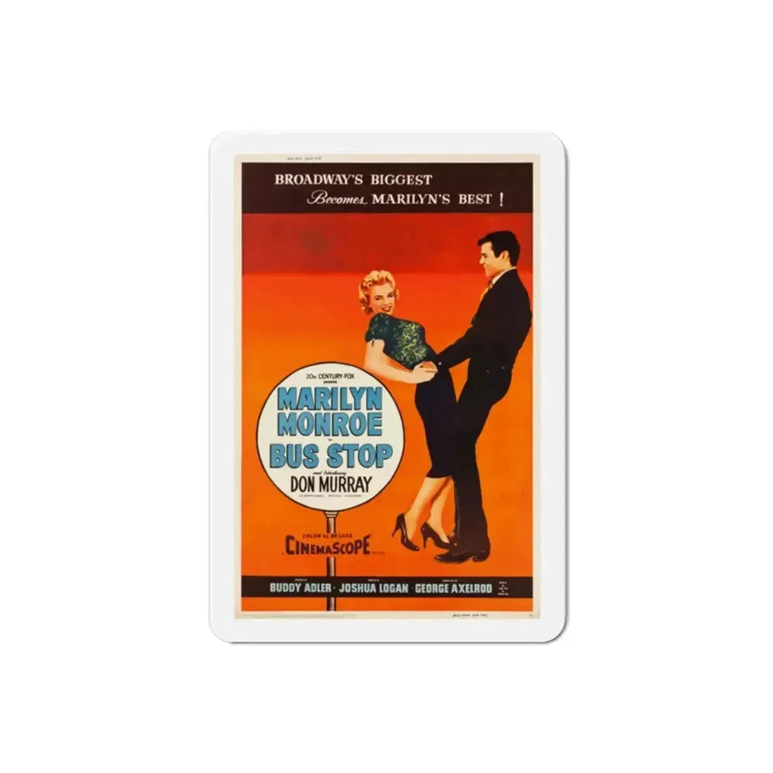 Bus Stop 1956 v2 Movie Poster Refrigerator Magnet - The Sticker Space