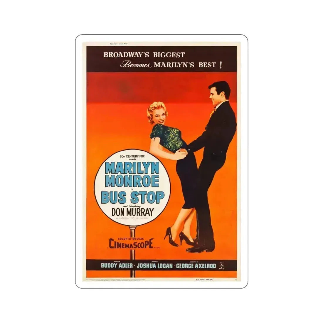 Bus Stop 1956 v2 Movie Poster STICKER Vinyl Die-Cut Decal 4 Inch - The Sticker Space