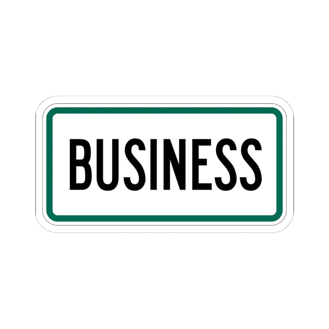 Business plate South Dakota (South Dakota) (Road Sign) STICKER Vinyl Kiss-Cut Decal 4 Inch White - The Sticker Space