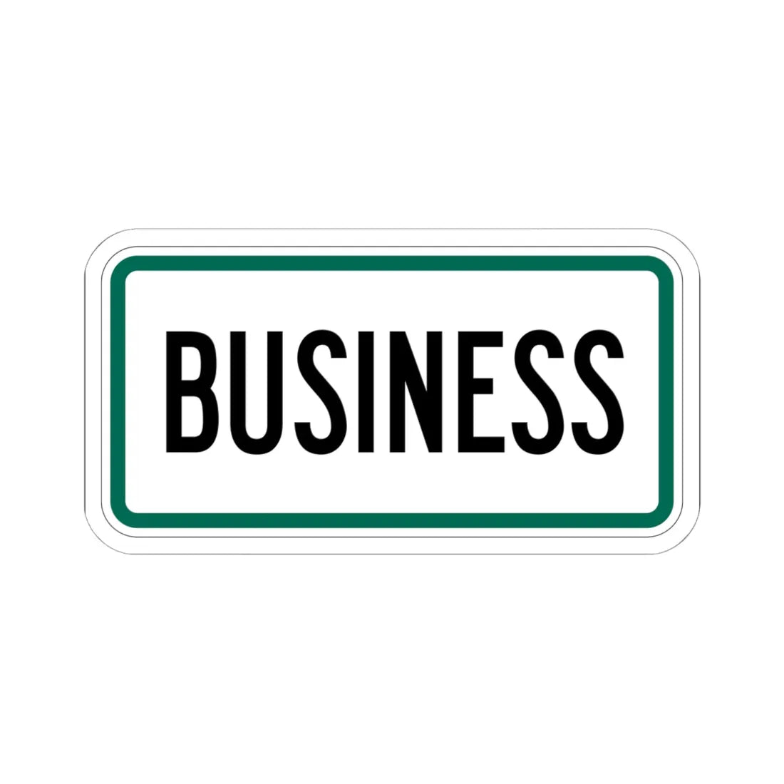 Business plate South Dakota (South Dakota) (Road Sign) STICKER Vinyl Kiss-Cut Decal 6 Inch White - The Sticker Space