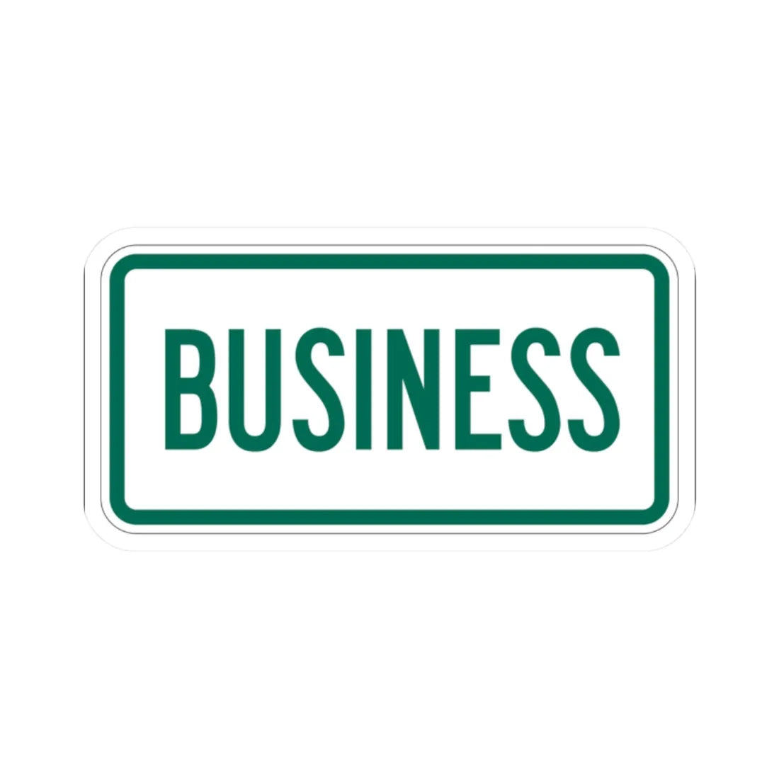 Business plate Vermont (Vermont) (Road Sign) STICKER Vinyl Kiss-Cut Decal 2 Inch White - The Sticker Space