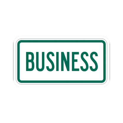Business plate Vermont (Vermont) (Road Sign) STICKER Vinyl Kiss-Cut Decal 2 Inch White - The Sticker Space