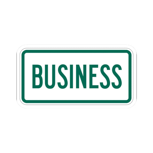 Business plate Vermont (Vermont) (Road Sign) STICKER Vinyl Kiss-Cut Decal 2 Inch White - The Sticker Space