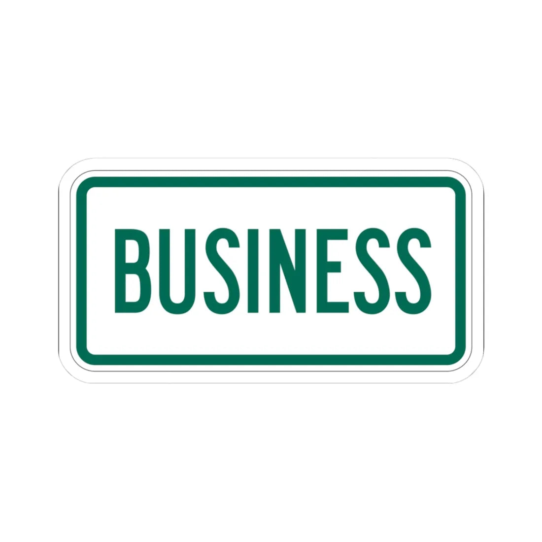 Business plate Vermont (Vermont) (Road Sign) STICKER Vinyl Kiss-Cut Decal 3 Inch White - The Sticker Space