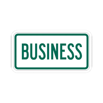 Business plate Vermont (Vermont) (Road Sign) STICKER Vinyl Kiss-Cut Decal 3 Inch White - The Sticker Space