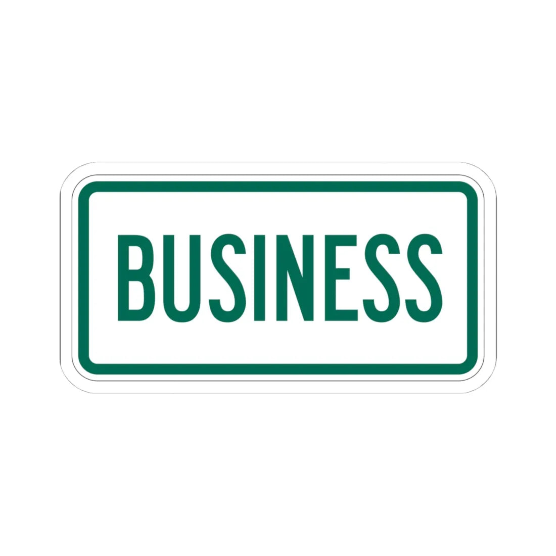 Business plate Vermont (Vermont) (Road Sign) STICKER Vinyl Kiss-Cut Decal 4 Inch White - The Sticker Space