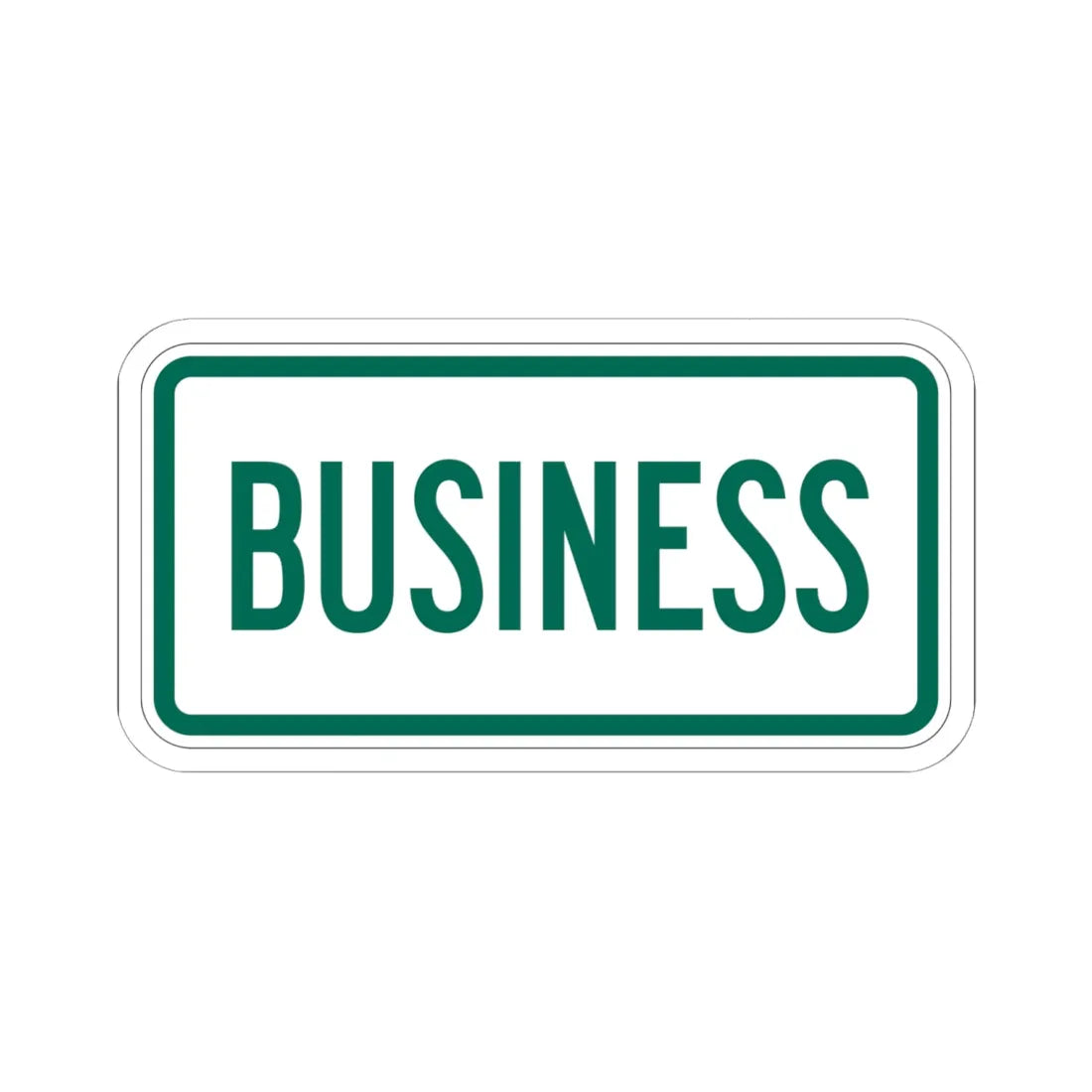 Business plate Vermont (Vermont) (Road Sign) STICKER Vinyl Kiss-Cut Decal 6 Inch White - The Sticker Space