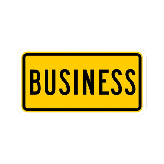 Business plate Wyoming (Wyoming) (Road Sign) STICKER Vinyl Kiss-Cut Decal 2 Inch White - The Sticker Space