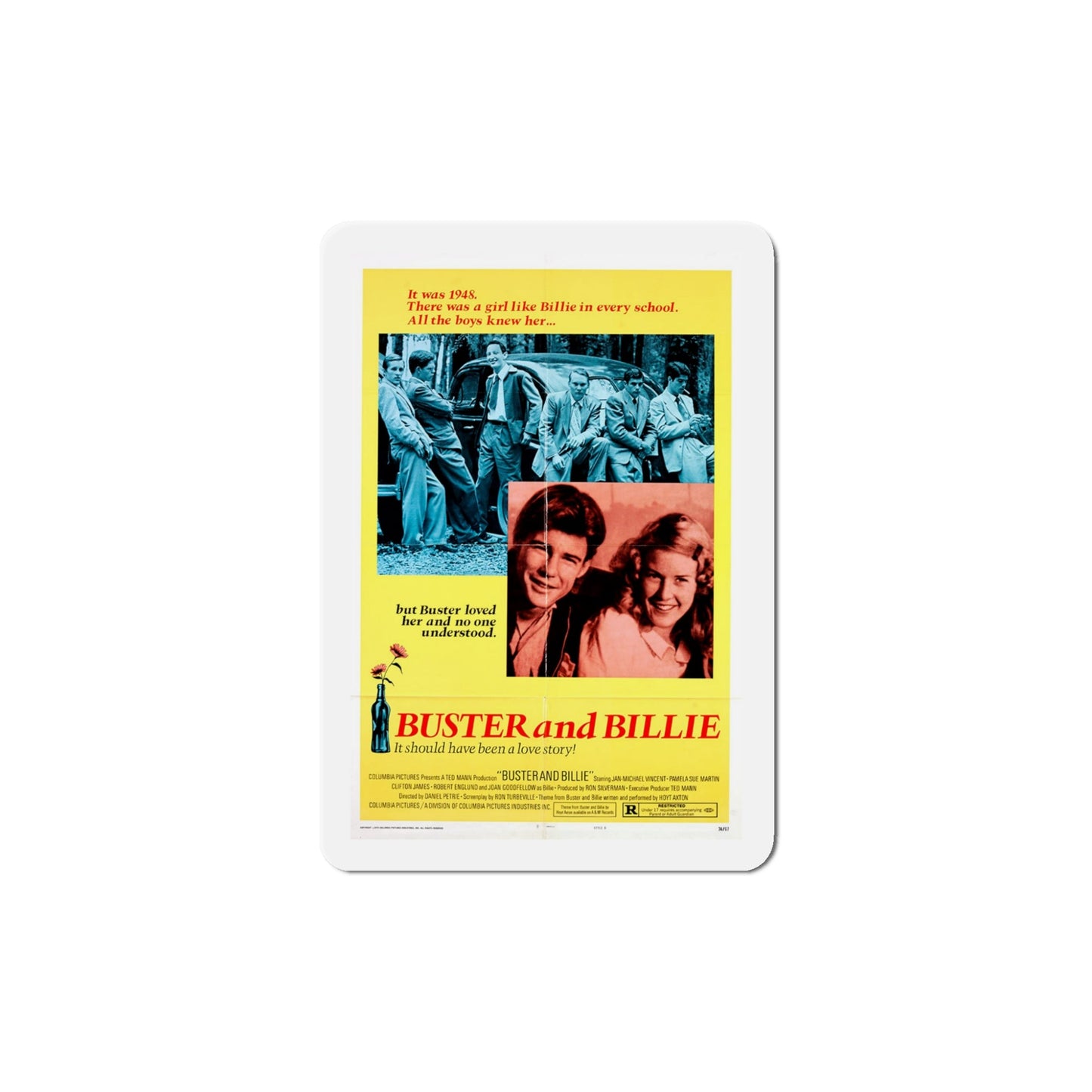 Buster and Billie 1974 Movie Poster Die-Cut Magnet-5" x 5"-The Sticker Space