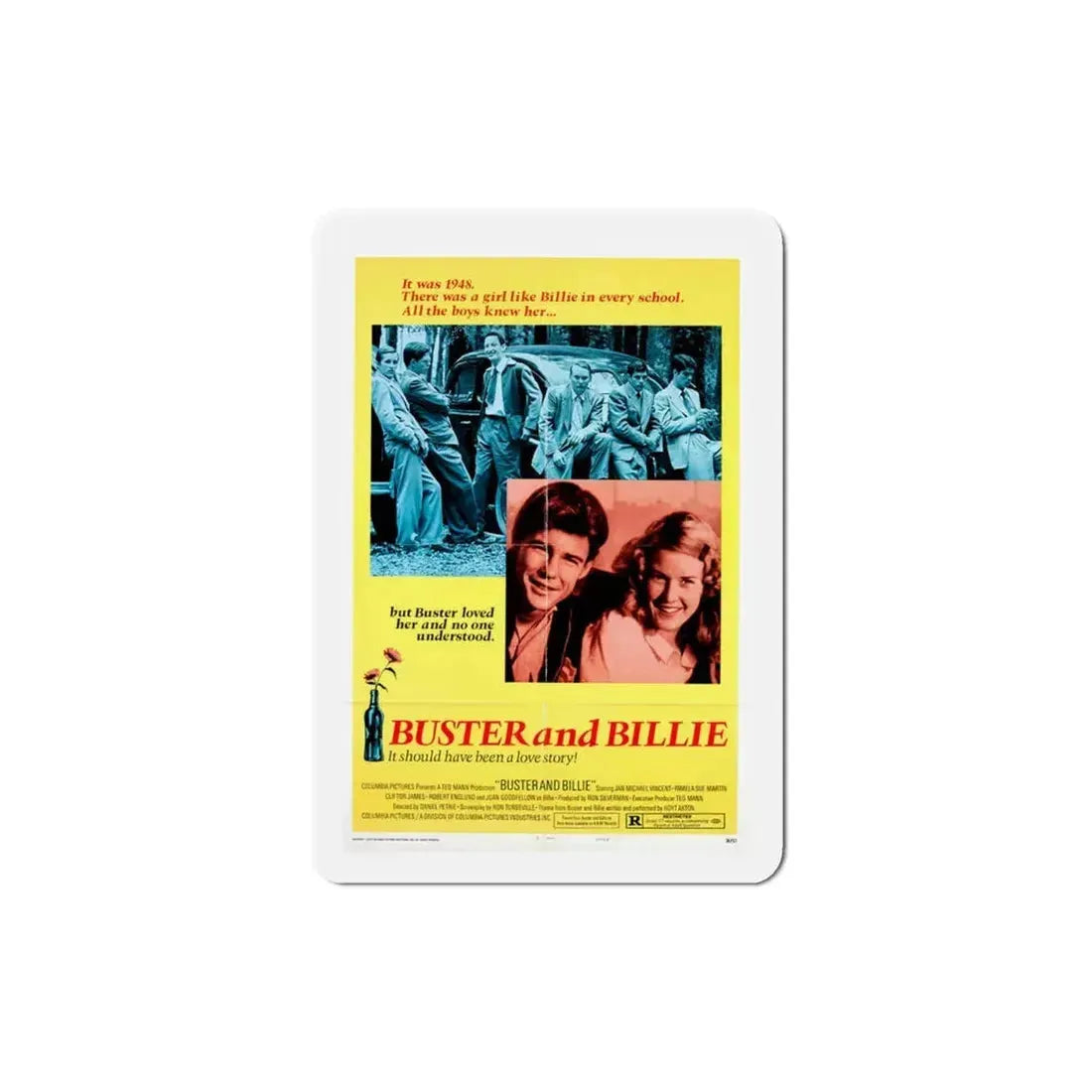 Buster and Billie 1974 Movie Poster Refrigerator Magnet 3 Inch - The Sticker Space