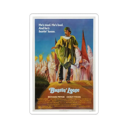 Bustin' Loose 1981 Movie Poster STICKER Vinyl Die-Cut Decal 2 Inch - The Sticker Space