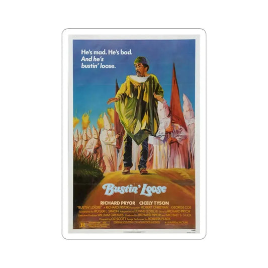 Bustin' Loose 1981 Movie Poster STICKER Vinyl Die-Cut Decal 2 Inch - The Sticker Space