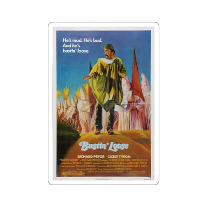 Bustin' Loose 1981 Movie Poster STICKER Vinyl Die-Cut Decal - The Sticker Space