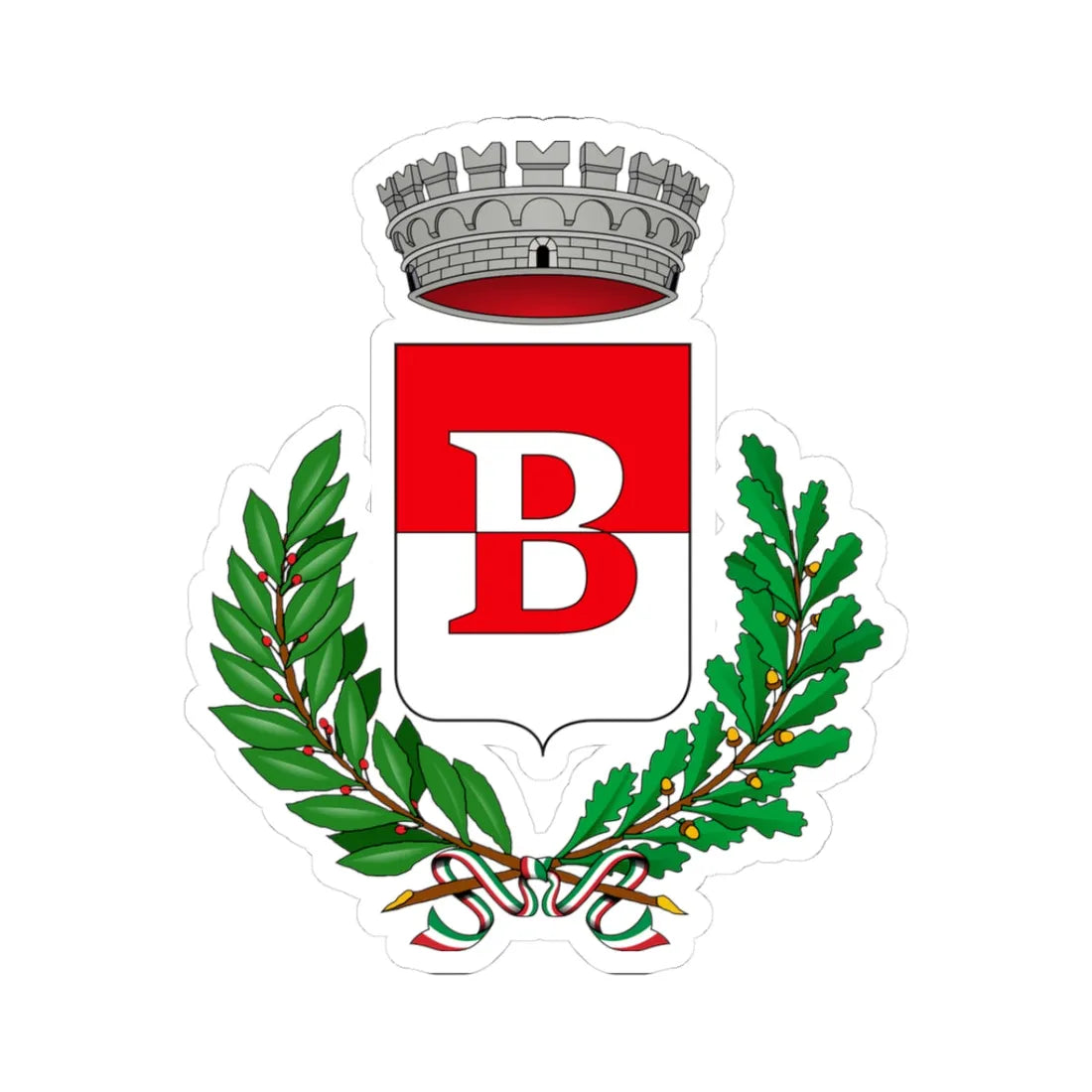 Busto Garolfo-Stemma (Italy) (Coat of Arms) STICKER Vinyl Kiss-Cut Decal - The Sticker Space