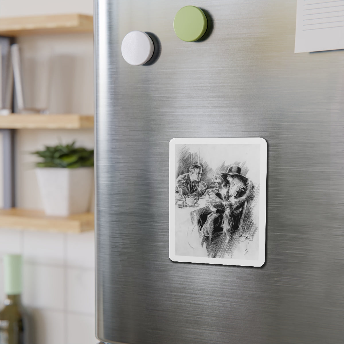 But You Could Go into His Arms, interior magazine illustration (Magazine Illustration) Refrigerator Magnet-The Sticker Space