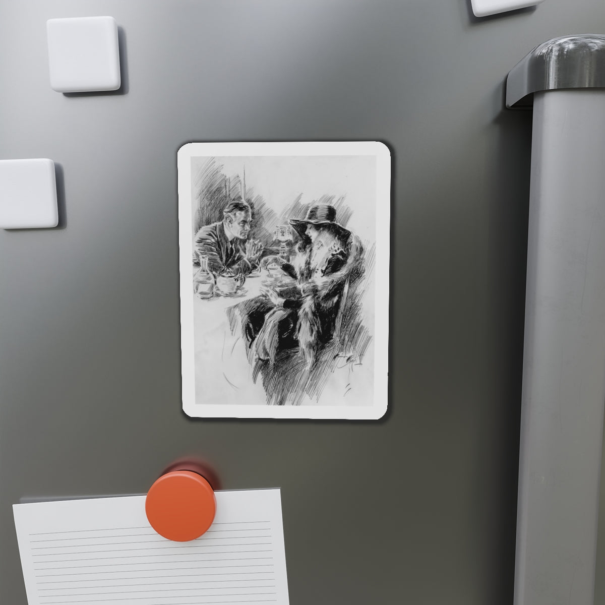 But You Could Go into His Arms, interior magazine illustration (Magazine Illustration) Refrigerator Magnet-The Sticker Space