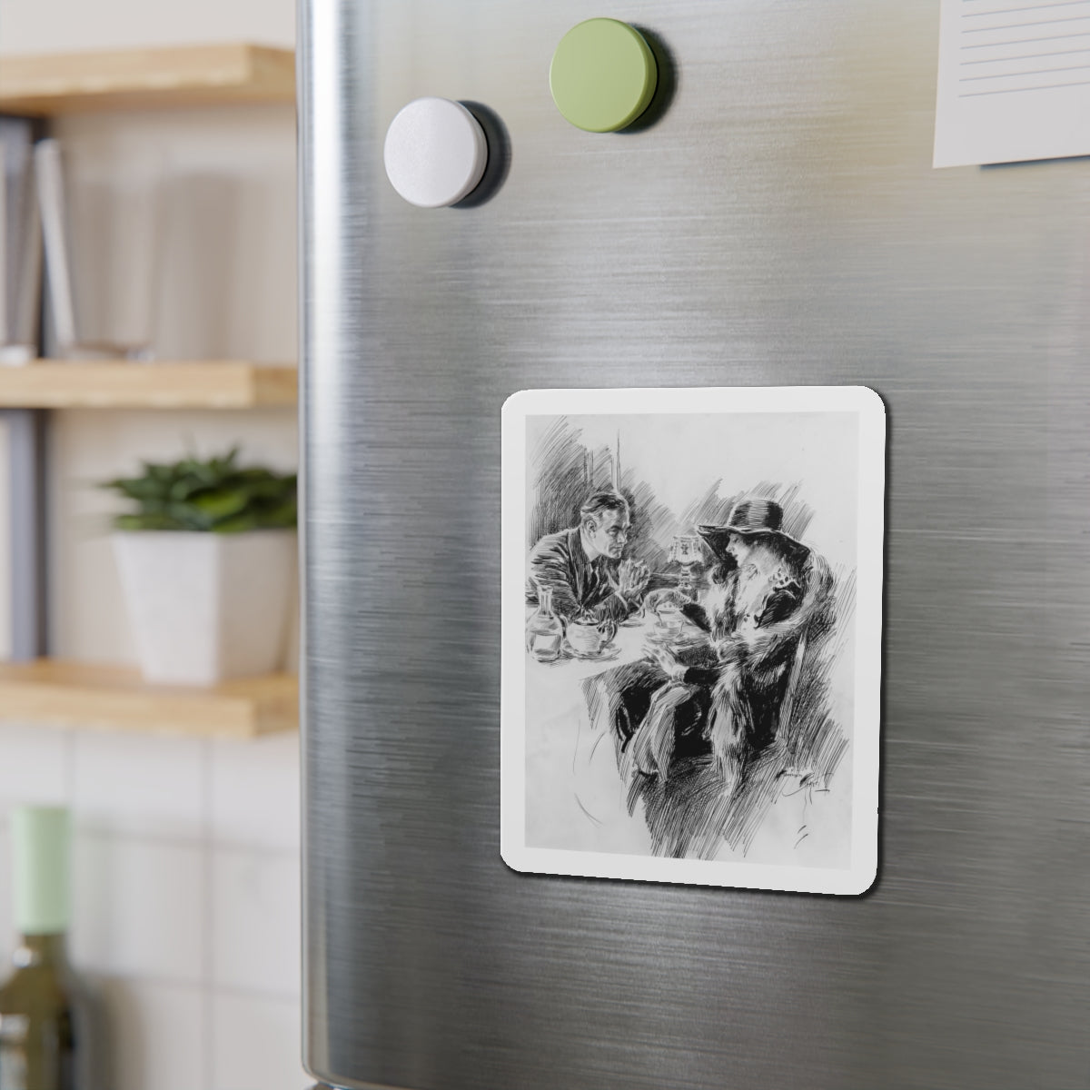 But You Could Go into His Arms, interior magazine illustration (Magazine Illustration) Refrigerator Magnet-The Sticker Space