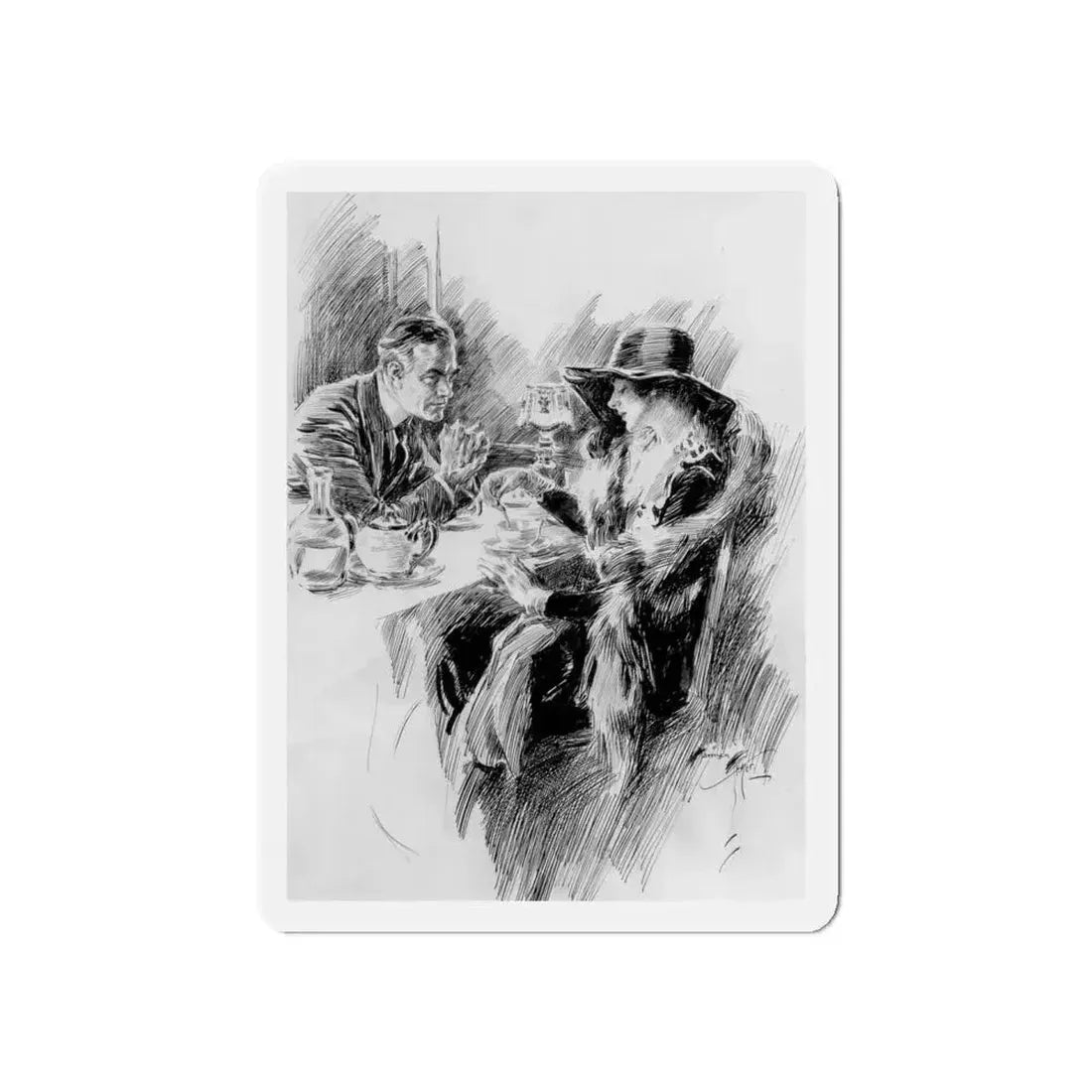 But You Could Go into His Arms, interior magazine illustration (Magazine Illustration) Refrigerator Magnet 5 Inch Die-Cut - The Sticker Space