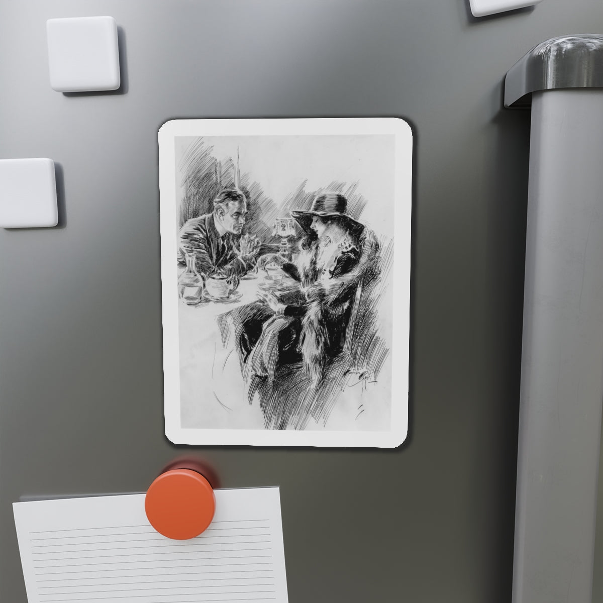 But You Could Go into His Arms, interior magazine illustration (Magazine Illustration) Refrigerator Magnet-The Sticker Space