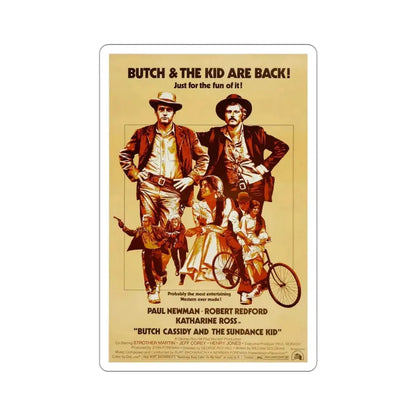Butch Cassidy and the Sundance Kid 1969 Movie Poster STICKER Vinyl Die-Cut Decal 4 Inch - The Sticker Space