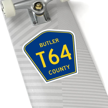 Butler County Route T64 IA (Iowa) (Road Sign) STICKER Vinyl Kiss-Cut Decal - The Sticker Space