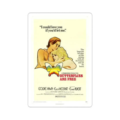 Butterflies Are Free 1972 Movie Poster STICKER Vinyl Die-Cut Decal 2 Inch - The Sticker Space