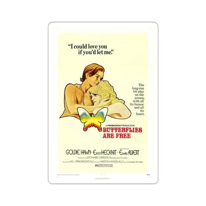 Butterflies Are Free 1972 Movie Poster STICKER Vinyl Die-Cut Decal 4 Inch - The Sticker Space