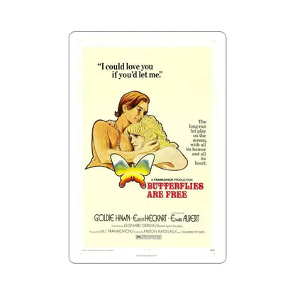 Butterflies Are Free 1972 Movie Poster STICKER Vinyl Die-Cut Decal 5 Inch - The Sticker Space