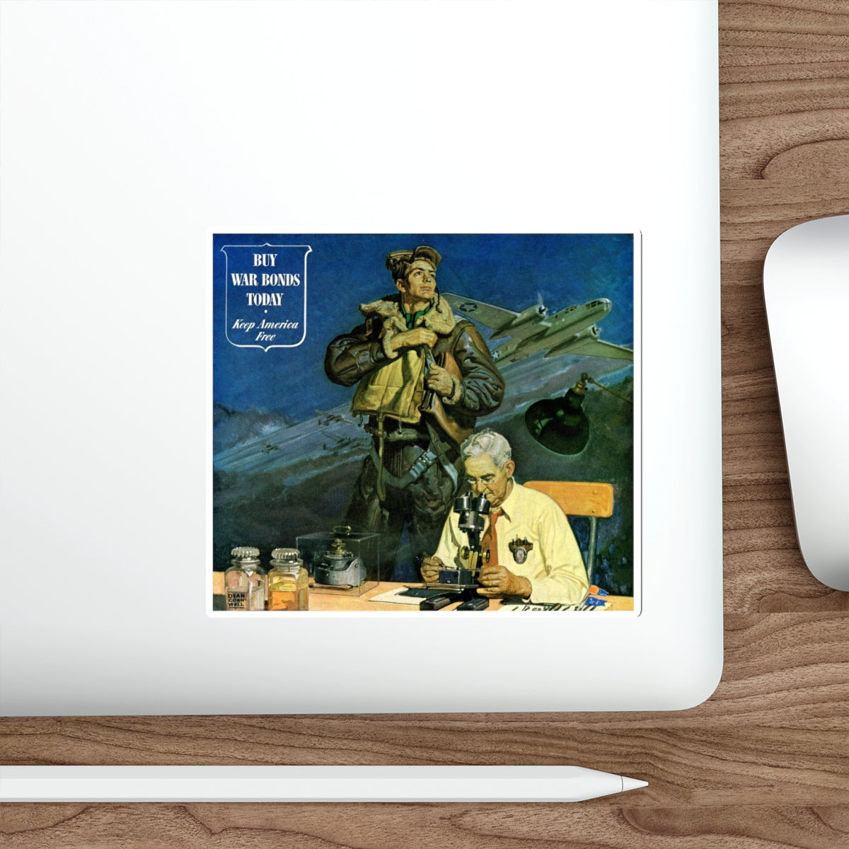 Buy War Bonds Today adv, 1944 (Magazine Illustration) STICKER Vinyl Die-Cut Decal-The Sticker Space