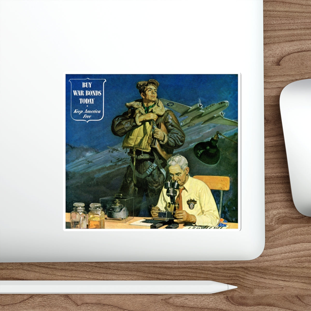 Buy War Bonds Today adv, 1944 (Magazine Illustration) STICKER Vinyl Die-Cut Decal-The Sticker Space