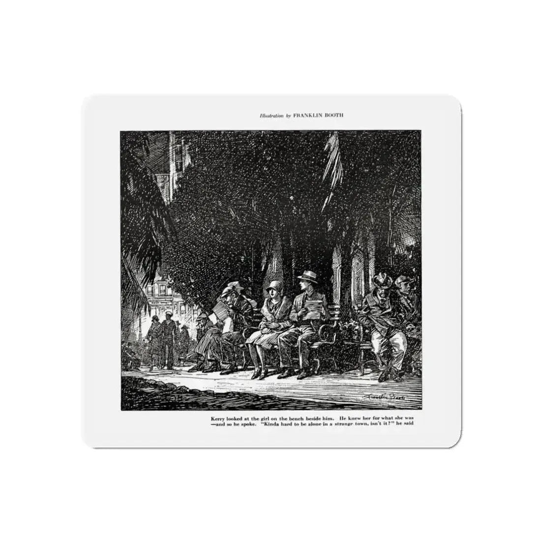 Buying A Dream, Smart Set Magazine, February 1930 (Magazine Illustration) Refrigerator Magnet 3 Inch Die-Cut - The Sticker Space