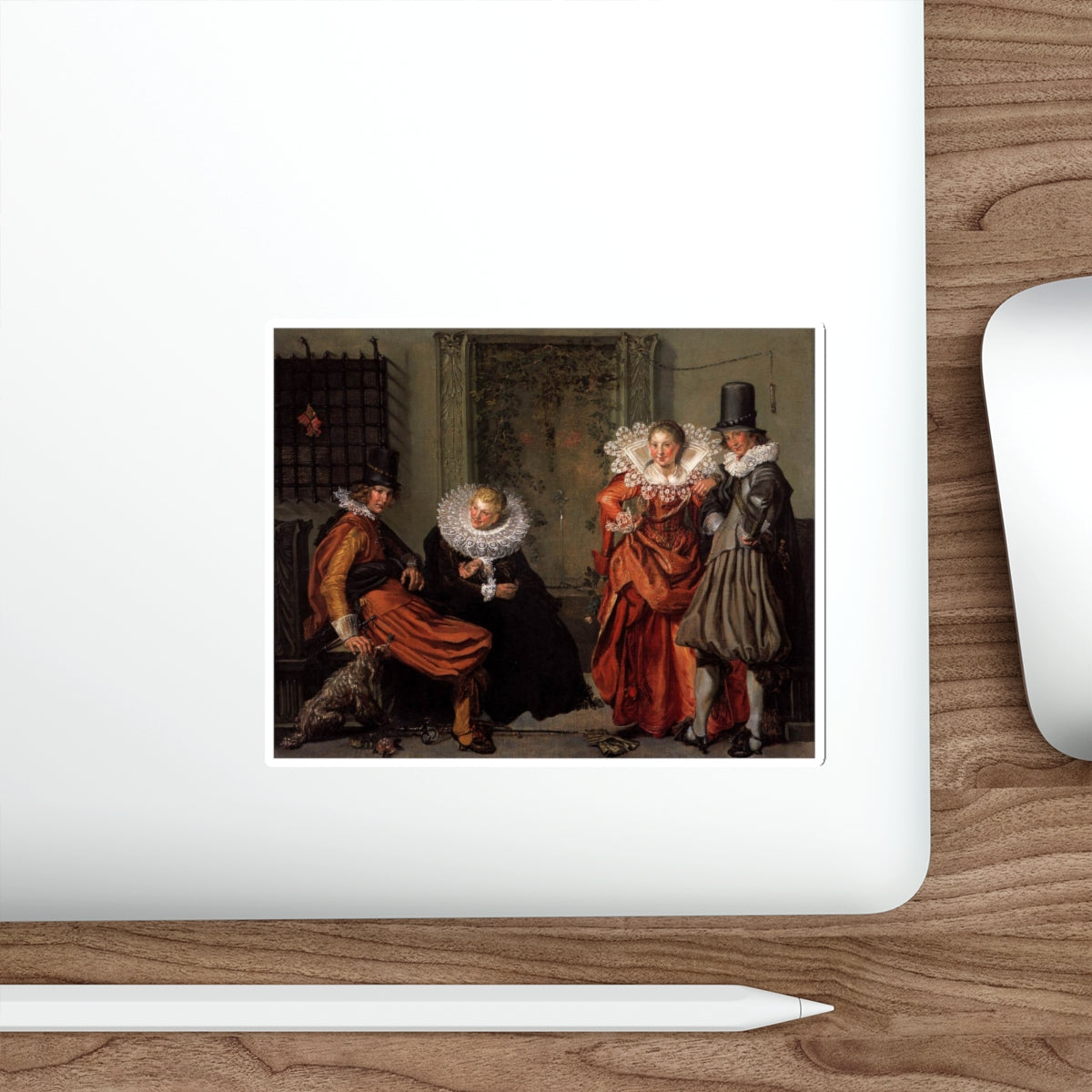 BUYTEWECH, Willem Pietersz - Dignified Couples Courting (Artwork) STICKER Vinyl Die-Cut Decal-The Sticker Space