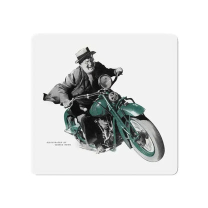 Buzz Meets a Mammoth (2), The American Magazine, July 1938 (Magazine Illustration) Refrigerator Magnet - The Sticker Space