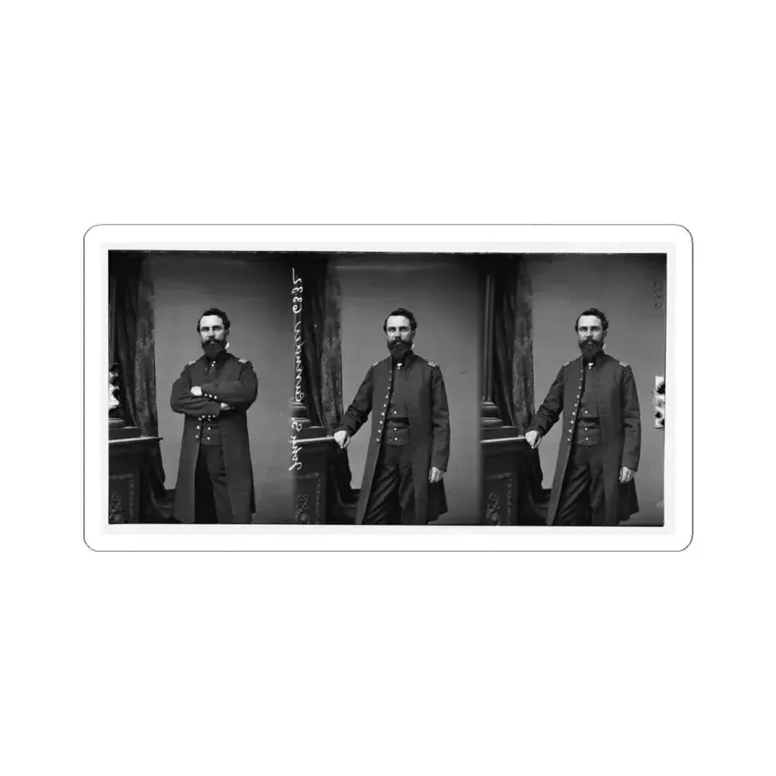 Bvt. Brig. Gen. John S. Cavender (1St Mo. Light Artillery) (U.S. Civil War) STICKER Vinyl Kiss-Cut Decal 4 Inch White - The Sticker Space