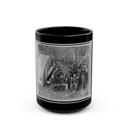 Bv't. Maj. Gen. John C. Caldwell And Staff Posed In Front Of Tent (U.S. Civil War) Black Coffee Mug