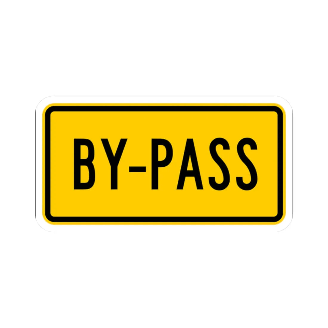 By-pass plate Wyoming (Wyoming) (Road Sign) STICKER Vinyl Kiss-Cut Decal 2 Inch White - The Sticker Space