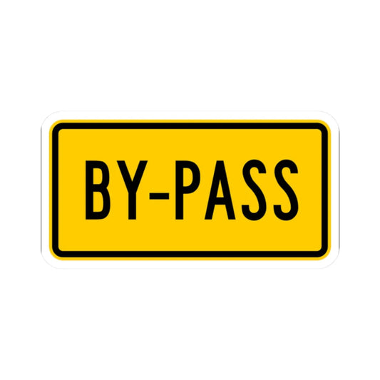 By-pass plate Wyoming (Wyoming) (Road Sign) STICKER Vinyl Kiss-Cut Decal 2 Inch White - The Sticker Space