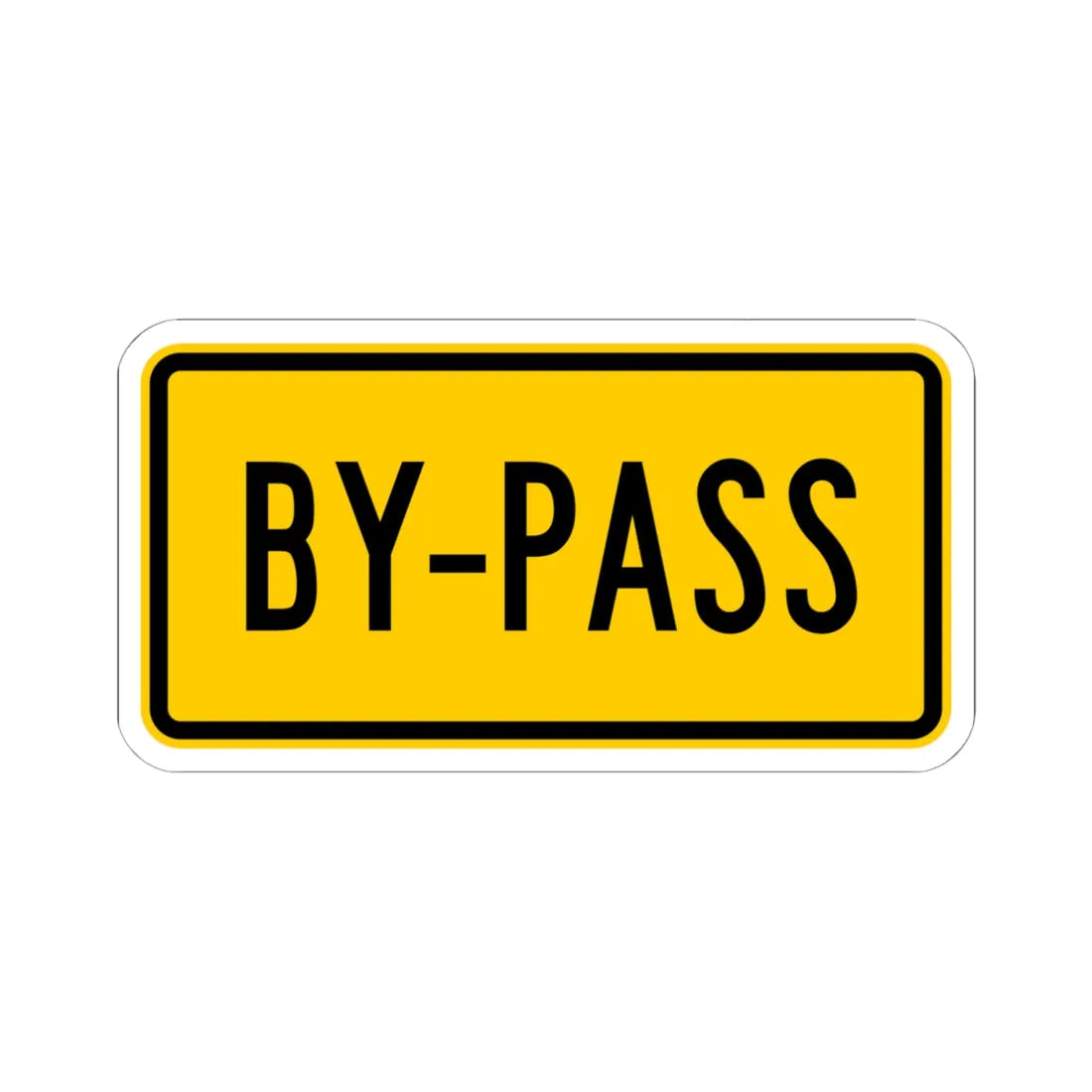 By-pass plate Wyoming (Wyoming) (Road Sign) STICKER Vinyl Kiss-Cut Decal 6 Inch White - The Sticker Space