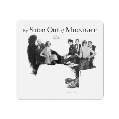 By Satan Out of Midnight, Real Detective, November 1932 (Magazine Illustration) Refrigerator Magnet 3 Inch - The Sticker Space