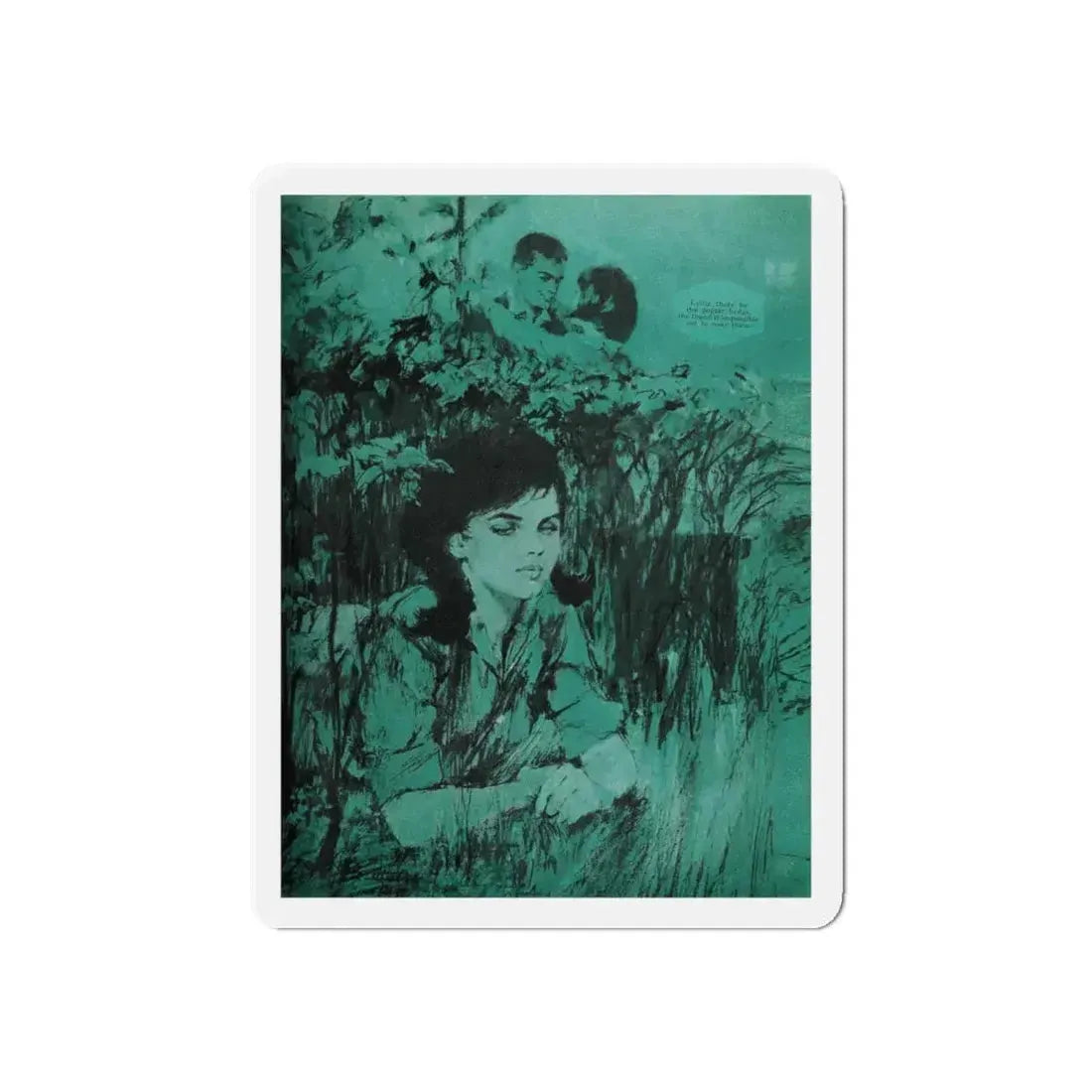 By The Poplars, Woman's Day, July 1965 (Magazine Illustration) Refrigerator Magnet 6 Inch - The Sticker Space