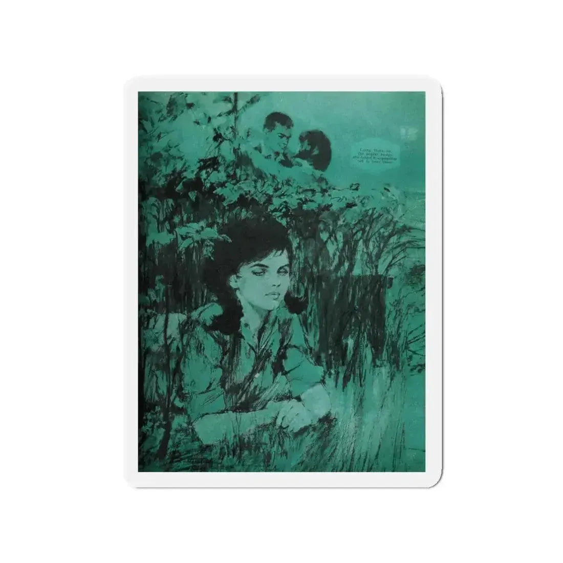 By The Poplars, Woman's Day, July 1965 (Magazine Illustration) Refrigerator Magnet - The Sticker Space